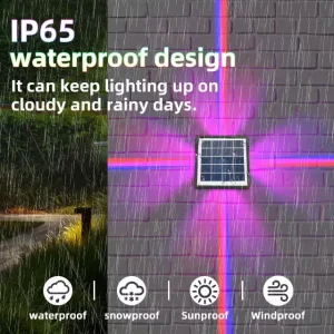 Up and Down Illuminate Automatic Fence Wall Light Powered Led Ip65 Waterproof Outdoor Solar Garden Lamp