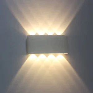 Up and Down Wall Lamp 6W 8W Waterproof Outdoor Garden Porch Sconce Lighting No Battery Wall Mounted
