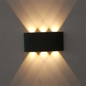 Up and Down 6W Waterproof Outdoor Garden Porch Wall Lamp No Battery Wall Mounted