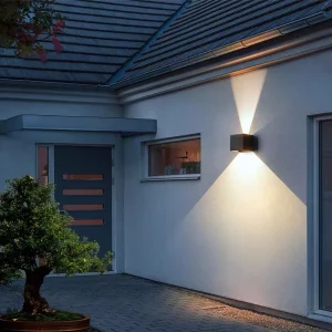 Up and Down Waterproof IP65 Cube 12W LED Wall Lamp Aluminum Adjustable Decoration Wall Mounted Garden Porch Light