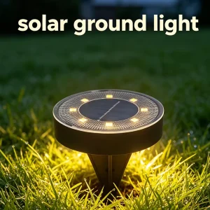 Upgrade 8LED Stainless Steel IP65 Garden Solar Light for Outdoor Lawn Pathway Landscape LED Ground Lamp