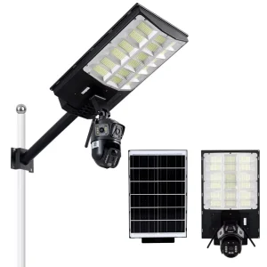 V380 Factory Direct 10x Zoom Solar Street Light With Camera 4G Wifi 4MP Outdoor Solar Monintoring Lamp