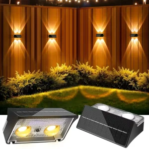 VANTONE Solar Step Lights Outdoor Multi Color Changing Garden Stair Lights for Patio Yard Pathway Waterproof Landscape Lighting