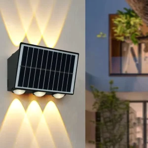 Villa Decorative Solar Wall Lamp up and Down Luminous Effect Garden Nordic Style Solar Wall Lamp Decorative Lighting Fixture