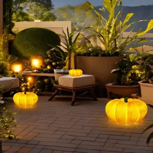 Villa Terrace Lawn Decorative Atmosphere Lighting Pumpkin Shape Outdoor Waterproof Halloween Lights Garden Light