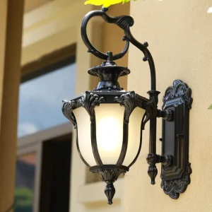 Vintage Antique Waterproof Outdoor Hanging Light Pendant Lamp Aluminum Alloy Wall Mount LED Garden Lighting