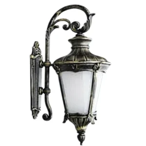 Vintage Coffee Aluminum Waterproof Dimmable Cylinder Outdoor Wall Lamp, Gold and Black, for Corridors, Villas and Gardens