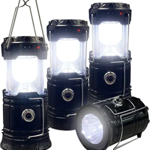 Vintage Collapsible Solar Camping Horse Lamp USB Rechargeable Waterproof Portable Lantern Flashlight Outdoor Emergency