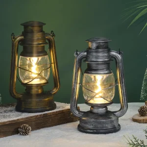 Vintage Dimmable 5W LED Lantern, IP44 Rated, Warm White, Portable ABS Table Lamp