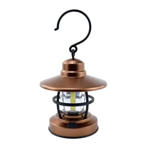 Vintage Handheld Mini LED Camping Lantern, 4-Battery, Plastic, for Hiking and Outdoor Tents