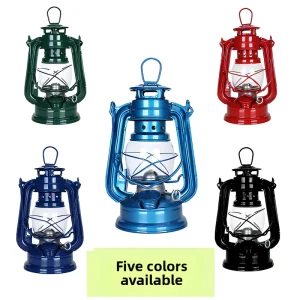 Vintage Kerosene Lantern, Outdoor Iron Portable Camping Tent Lamp, Waterproof