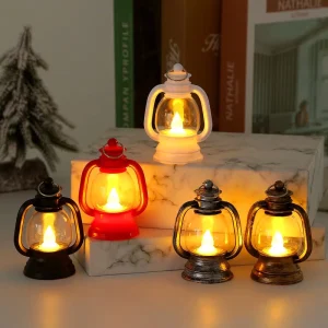 Vintage Mini Hanging Camping Lantern Table Centerpiece for Halloween Christmas and Wedding