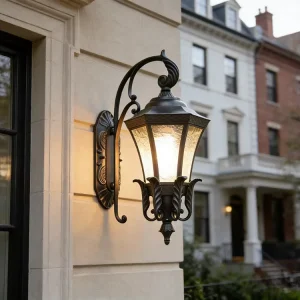Vintage Outdoor Wall Light IP65 Waterproof Black Wall Lamp Sconce for Garden Patio Gate Home Exterior Decoration