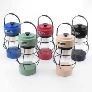 Vintage Portable Type-C Rechargeable Stepless Dimmable LED Tent Light for Outdoor Camping