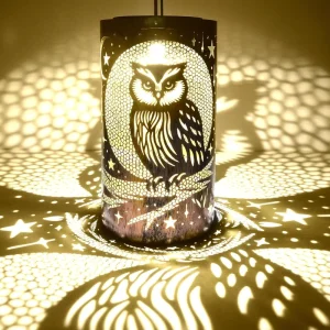 Vintage Retro Garden Small Iron Material Design LED Outdoor Solar Water-Resistant Light Sensor Projection Lantern IP65 Light