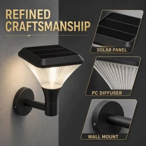 Vintage Solar LED Wall Light IP65 Waterproof Outdoor LED Lamp Dusk to Dawn No Wiring Garden Villa Hotel Facade Lighting