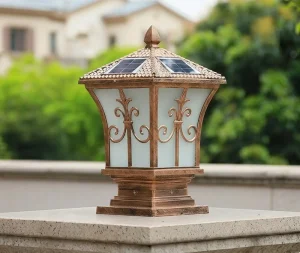 Vintage Style Solar Post Cap Light Die cast Aluminum Outdoor Garden Pillar Lamp IP65 Waterproof Decorative Fence Top Light