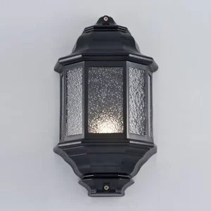 Vintage Waterproof Aluminum LED Outdoor Wall Lamp Half Lantern Bulkhead for House Basement Yard Garden