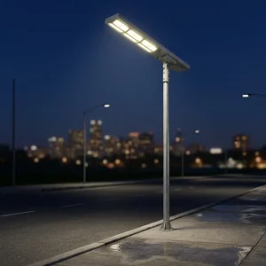 WERISE Solar LED Street Lamp Outdoor Lighting IP65 MPPT Charge AI Control Solar LED Street Lights for Highway Road