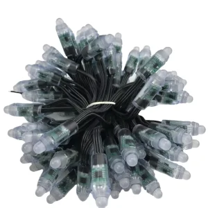 WS2811 RGB Bullet Regulator LED Pixel Lights DC12V 100ct IP68 ABS 50W Control Garden Decor High CRI 90 Ra90 String Lights