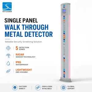 Walk Metal Detector Turnstile Integration Alarm System Multi Zone Adjustable Sensitivity Court Security Screening Portable ABS