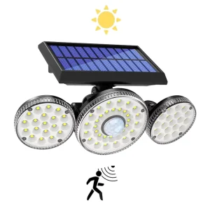 Wall Flood Solar Security Light Motion Sensor Lamp Waterproof LED Solar Sensor Light Outdoor for Garden Yard Garage