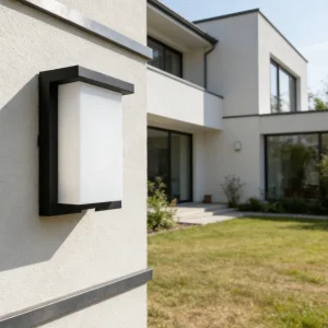 Wall Light Modern Outdoor Porch Patio Fixture Exterior LED Square Sconce 5CCT IP65 Anti UV PC