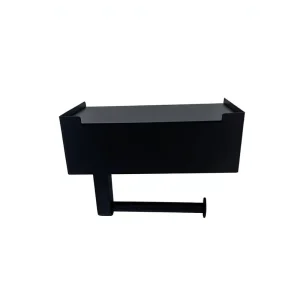 Wall Mount Stainless Steel Toilet Tissue Holder with Storage Shelf for Bathroom