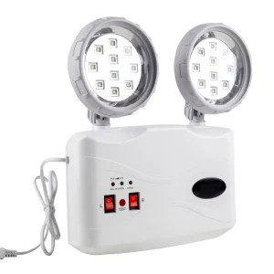 Wall Mounted 4W 10W LED Fire Safety Emergency Light Two Heads With Lithium Battery Backup