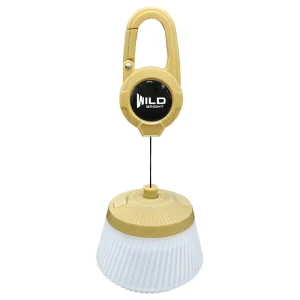 Warm White LED Camping Lantern with Removable Lampshade, Detachable Hook and Retractable Cord