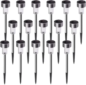 Warm White RGB Outdoor Garden Waterproof Stainless Steel Landscape Decor LED Solar Lights for Patio Lawn