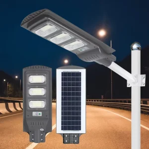 Warm White Waterproof LED Road Lamp Pole Battery 30W 60W 90W 120W 150W 180W All in One Outdoor Solar Street Light