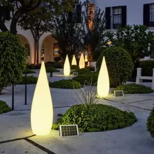 Water Drop LED Floor Lamp Rechargeable Garden Light Solar Power for Outdoor Yard Light IP65 Waterproof Patio Floor Lights