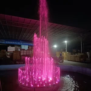 Water Faery FS-07 Small Outdoor Garden Music Activated Dancing Fountain Water Feature with Colorful LED Lights for Patio
