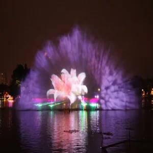 Water Faery Outdoor Stainless Steel Water Screen Fountain for Sea Lake Night Show and Event Performance
