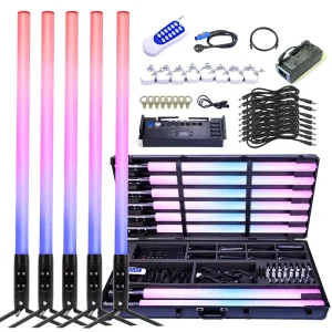 Waterproof 360 Degree LED Tube Pixel IP65 Wireless Battery Pixel RGB LED Tube Light DMX Bar Night Club Light