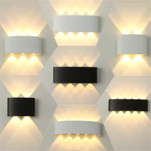 Waterproof 6w Wall Sconces Light Aluminum LED Black Garden Corridor Outdoor IP65 Outdoor Wall Lamp