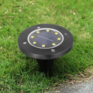 Waterproof 8 LED IP65 ABS Solar Lawn Light with Sensor for Backyard Pathway