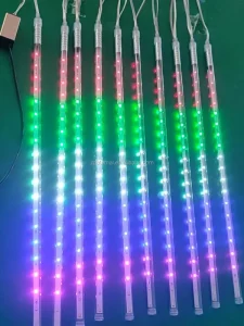 Waterproof 8 Tube Icicle Falling Rain Light LED Meteor Shower Lights for Christmas Holiday Decor