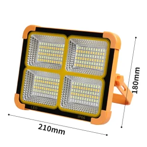 Waterproof ABS Portable Flood Lights for Garden Camping Outdoor Work Outdoor Use Rechargeable Solar LED Emergency Light