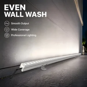 Waterproof Aluminum RGBW LED Wall Washer Light IP65 12W 4-in-1 Outdoor Ra80 for High-Rise Building and Garden