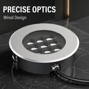 Waterproof Aluminum Stainless Steel LED Garden Underground Light 48W IP68 Outdoor Buried Path Spot Recessed Ground Light