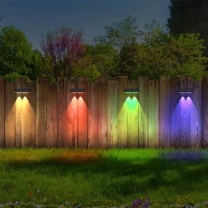 Waterproof Black Solar LED Step Light for Deck, Garden, Patio, Wall, or Fence, IP65, RGB