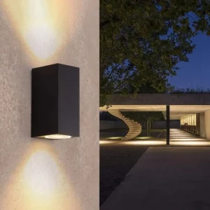 Waterproof Black Square Outdoor and Indoor Wall Sconce LED Light Source Decorative Wall Light Lamp for Home Exterior