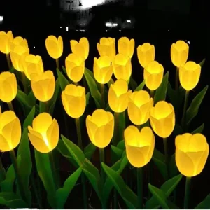 Waterproof Colorful Tulip Solar Lawn Lights with LED for Patio Yard Outdoor Garden Courtyard Plaza