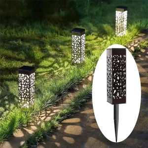 Waterproof Cracked Hollow Decorative Landscape Light Outdoor Waterproof Garden Lawn Solar Light