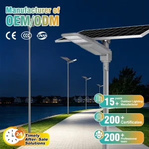 Waterproof Dustproof LED Solar Street Light with Over 50,000 Hours Lifespan