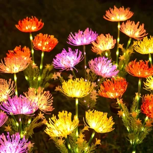 Waterproof Emulational Solar Red Spider Lily Flower Garden Decoration Stake Solar Lights Outdoor