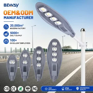 Waterproof Gray LED Street Light with Wide Lighting Angle 30W 50W 100W 150W 200W