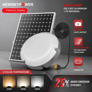 Waterproof IP44 1000lm LED Solar Ceiling Light For Outdoor Home Gate Courtyard Entrance Corridor Aisle Wall Lighting
